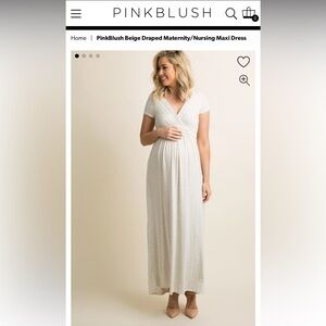 Pink Blush Maternity Maxi Dress